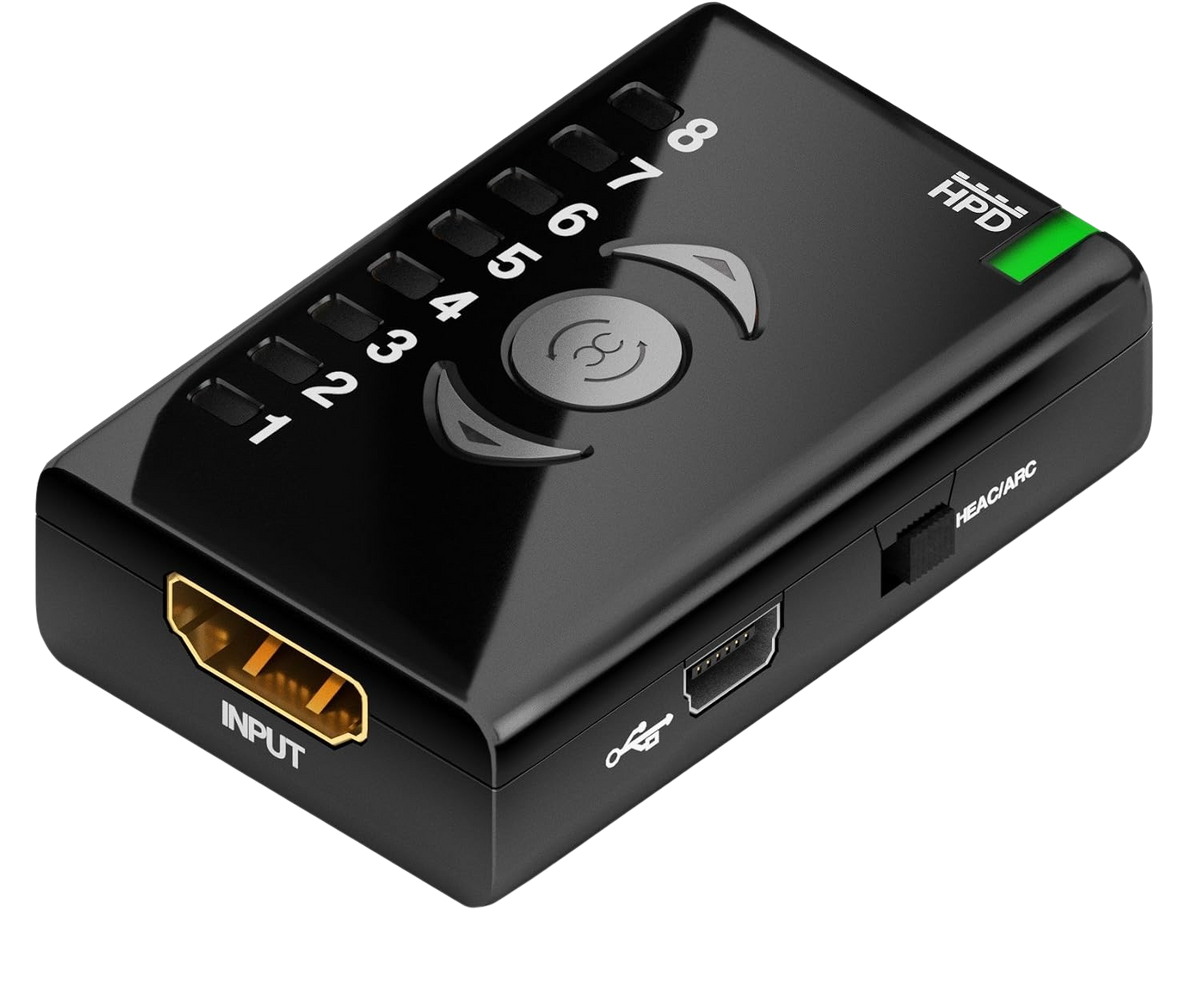 Dr HDMI με κουμπιά τραπεζών, είσοδο HDMI και πράσινη ένδειξη HPD