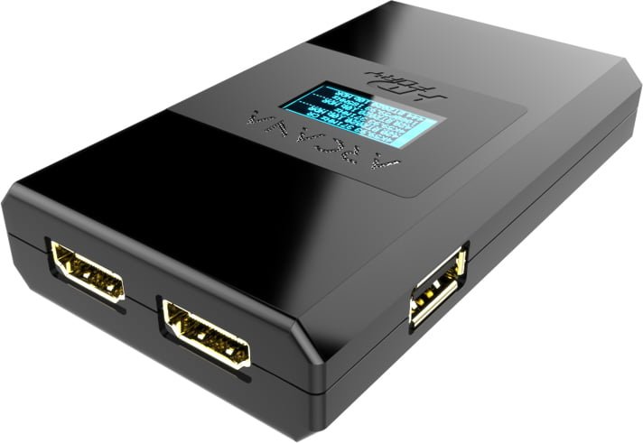 HDfury Arcana adapter eARC – μπροστινή όψη με οθόνη OLED